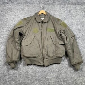 Valley Apparel CWU-45/P Flight Jacket Mens Large Sage Green Military Bomber USA